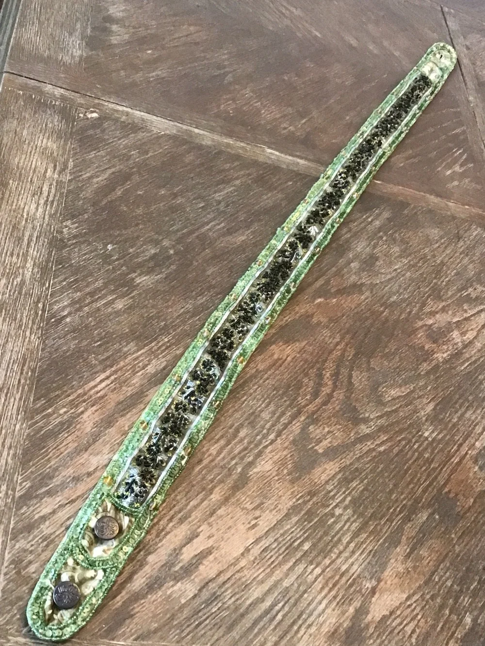 Vintage Hand-Beaded Bohemian statement belt from Ibisco Y2K